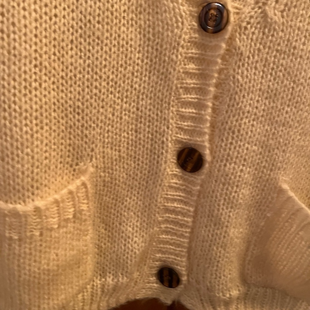 American Apparel Cream Mohair Cardigan - Picture 5 of 9